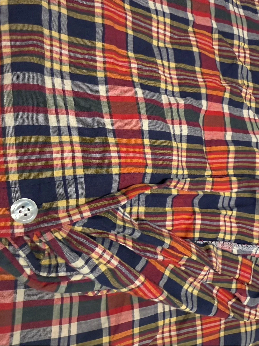 Vintage Ralph Lauren Madras Bright Red Plaid Kennebunkport Queen Size duvet